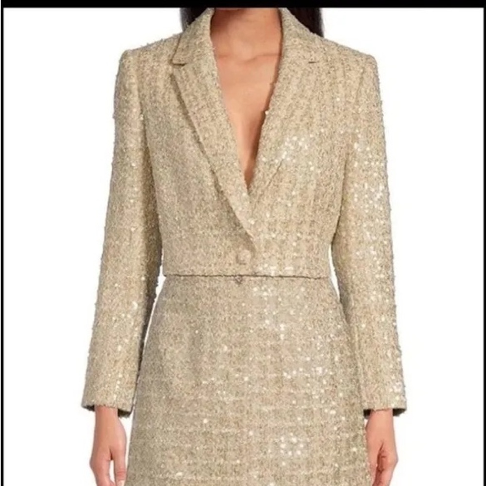 Gianni Bini Lissy Novelty Sequin Tweed Skirt & Blazer Set. New with tags!